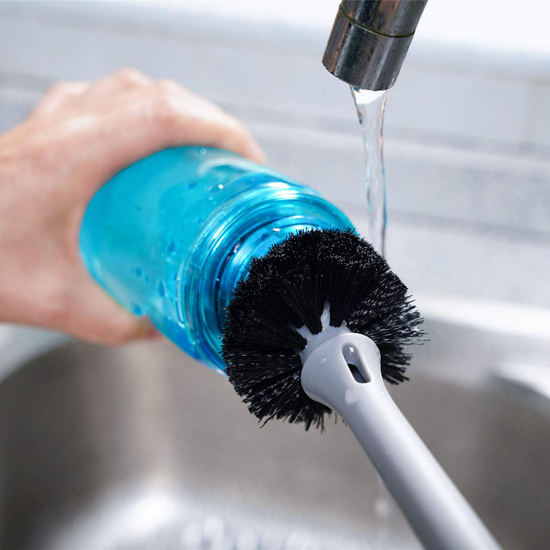 3-in-1 Bottle Brush with Straw Cleaning Brush and Nipple Cleaner, Long Handle Water Bottle Scrubbing Brush, Built for Cleaning Sport Bottles, Baby Bottles, Coffee Mugs, Flask - BeesActive Australia