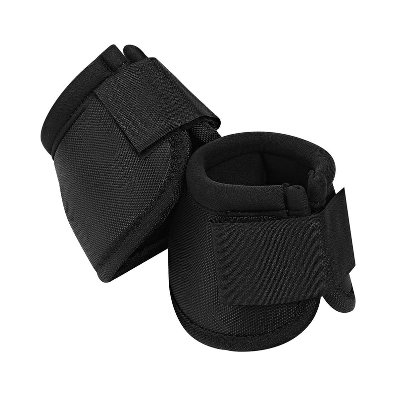 No Turn Bell Boots for Horses Ballistic Hoof Overreach Bell Boot Durable Shock Absorbing Hoof Protection (Black, Large) Black
