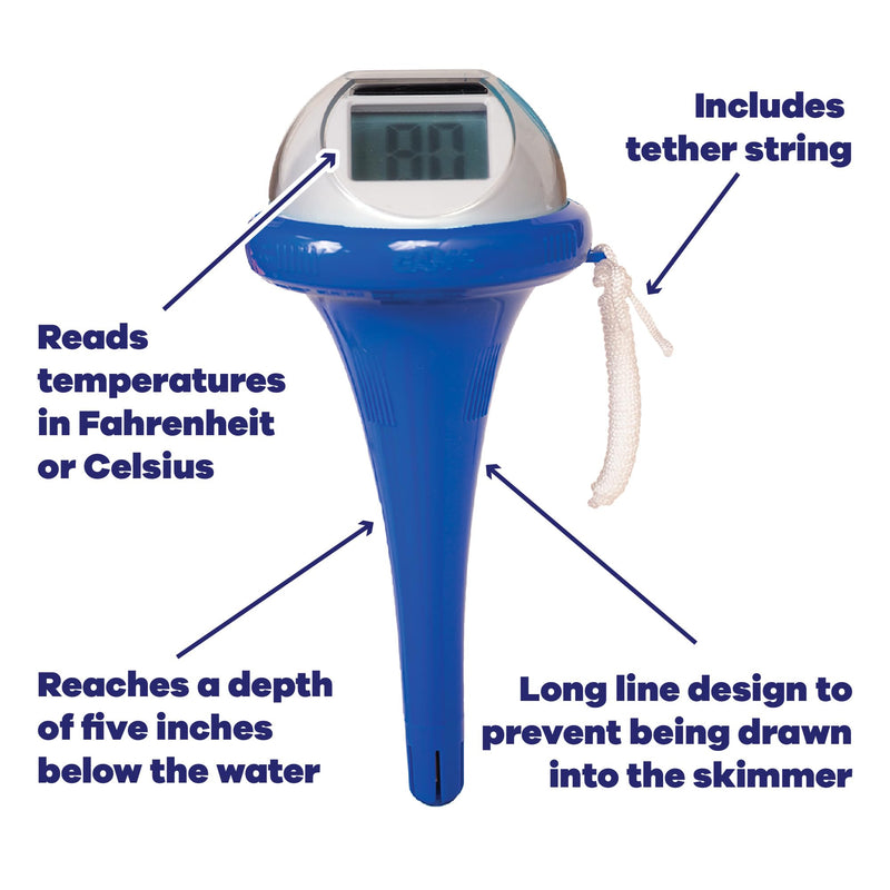 GAME Pool Thermometer- Large Display, Easy to Read, Shatter Resistant Casing, for Outdoor and Indoor Swimming Pools, Spas, Hot tubs and Aquariums - BeesActive Australia
