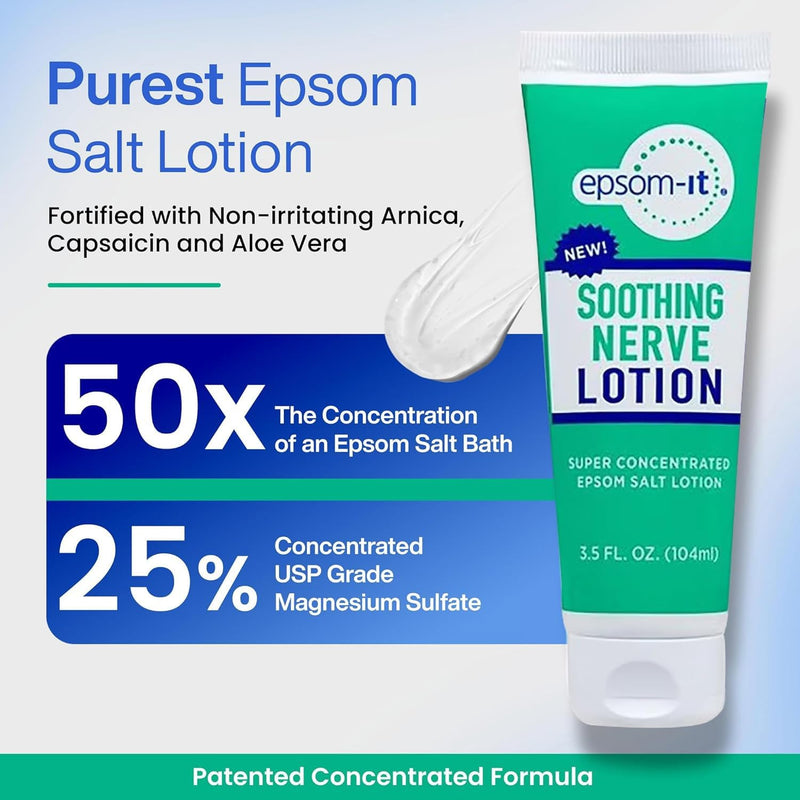 EPSOM-IT Starter Pack: Magnesium Cream for Feet, Ankles, Legs, Back & Neck - Soothing Nerve, Muscle & Calming Foot Rubs for Stiffness & Comfort - Epsom Salt Magnesium Sulfate - 3.5oz, 3-Pack 3.5 Fl Oz (Pack of 3)