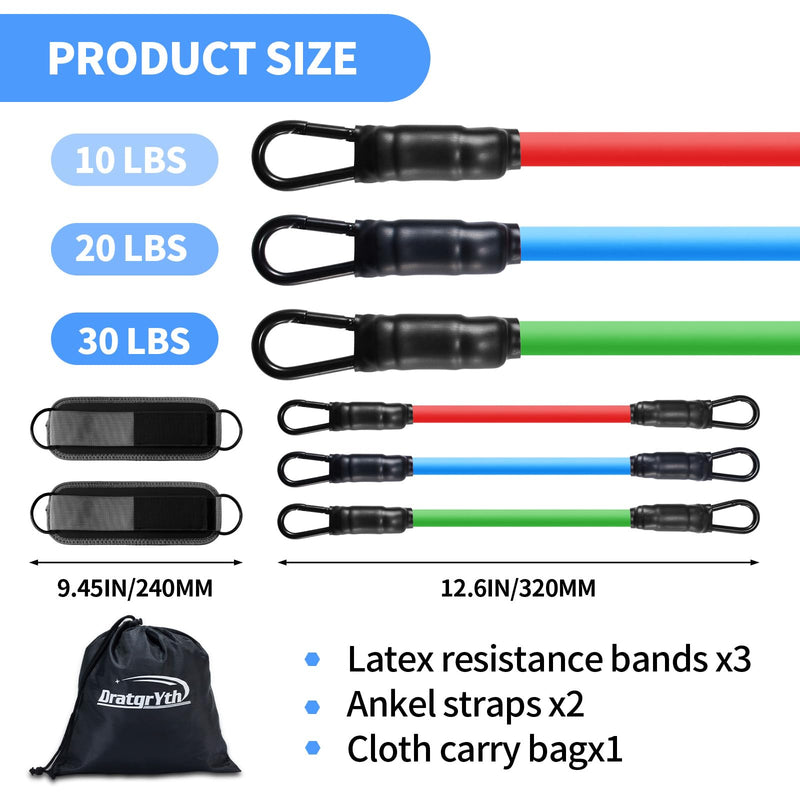 Ankle Resistance Bands with Cuffs, Resistance Bands for Leg, Ankle Bands for Working Out, Booty Workout Equipment for Kickbacks Hip Fitness Training Ankle Strap with Exercise Bands for Women BLACK - BeesActive Australia