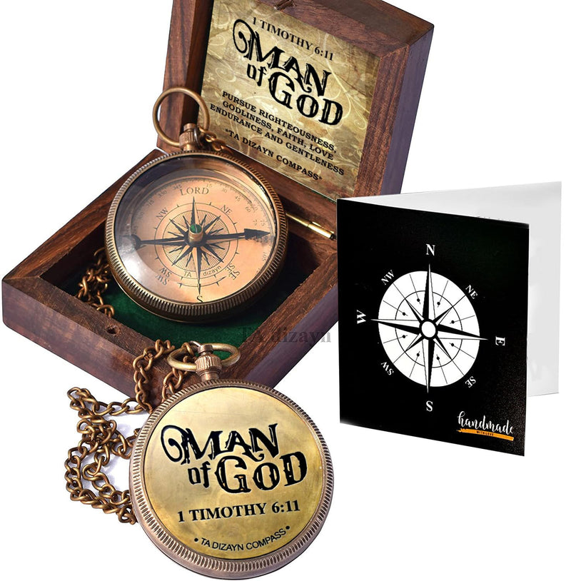 For I Know The Plans I Have For You, Jeremiah 29:11, Solid Brass Directional Engraved Compass, Baptism Gifts for Boys Girls, First Communion, Christian Gifts for Men, First Confirmation Gifts for Boys # Man of God 1 Timothy 6:11