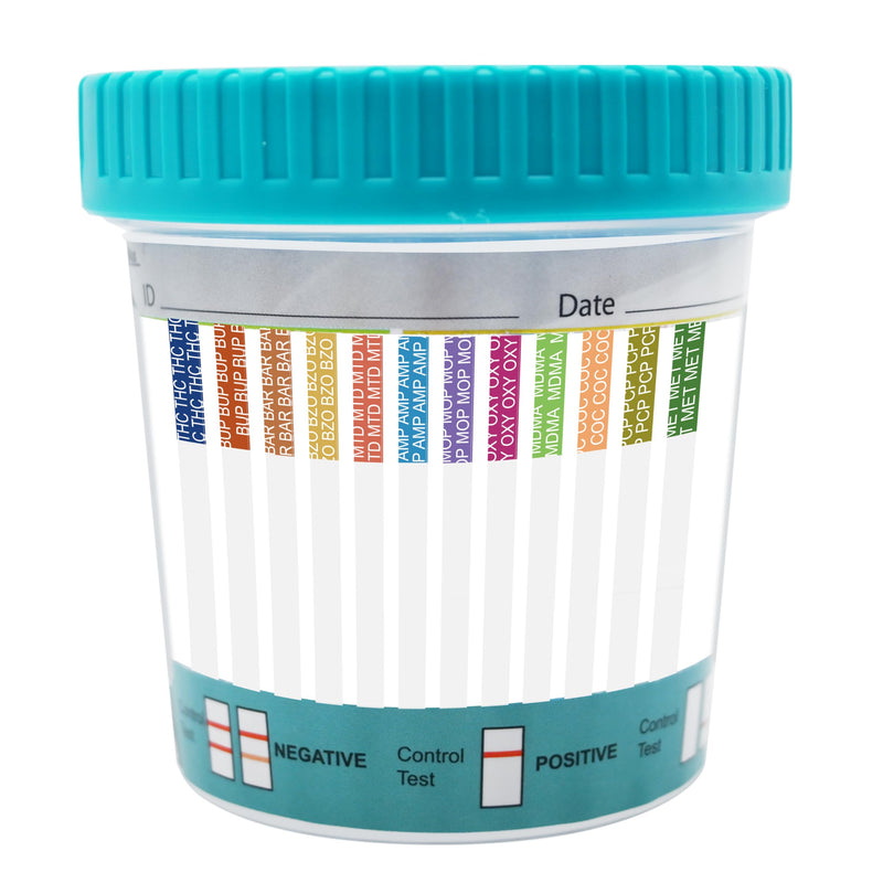 12 Panel Multi-Drug Urine Test Kit, Compact Cup for Home Rapid Test (MTD, MDMA, THC, BUP, BAR, BZO, MTD, AMP, MOR, OXY, COC, MET), 99% Accurate Results in 5 Minutes, 6PACK