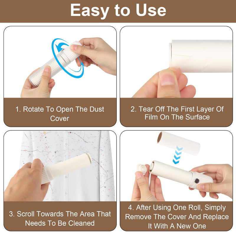 Lint roller for clothing, 9 rolls with 30 sheets each and 1 dispenser. Reusable lint roller, replacement rolls, lint roller for animal hair, clothing, sofa, bed, cat hair and dog hair - BeesActive Australia