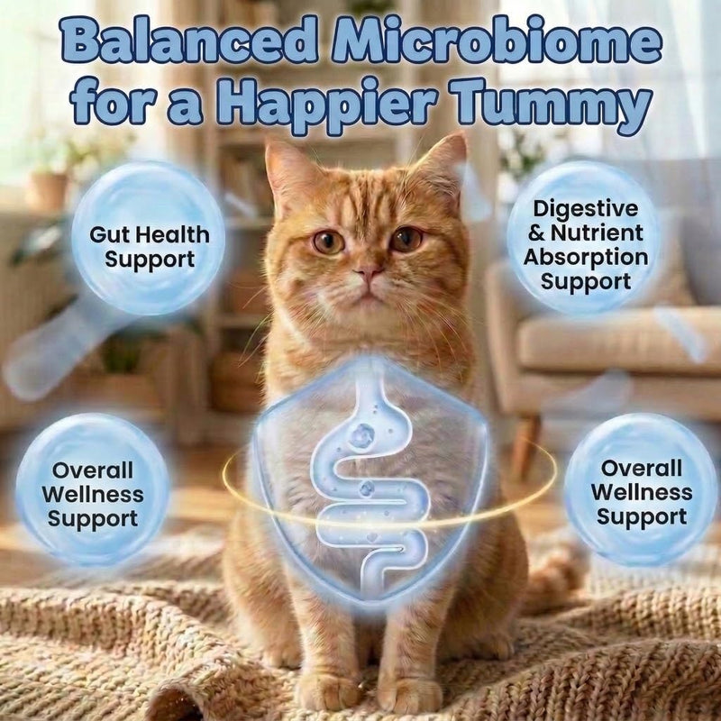 Cat Probiotics for Digestive Support - Liquid Probiotics for Cats with Digestive Enzymes & Natural Extracts Supports Sensitive Stomach - Easy-to-Use Drops 2oz (60ml)