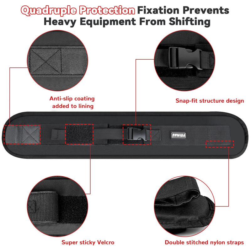 Hip Thrust Belt for Dumbbells Heavy, with 2 Comfortable Slip-Resistant Padding for Booty Trainer, Glute Bridge Weight Belt for Home & Gym, Hip Thrust Band for Dumbbell Kettlebell Plate black - BeesActive Australia