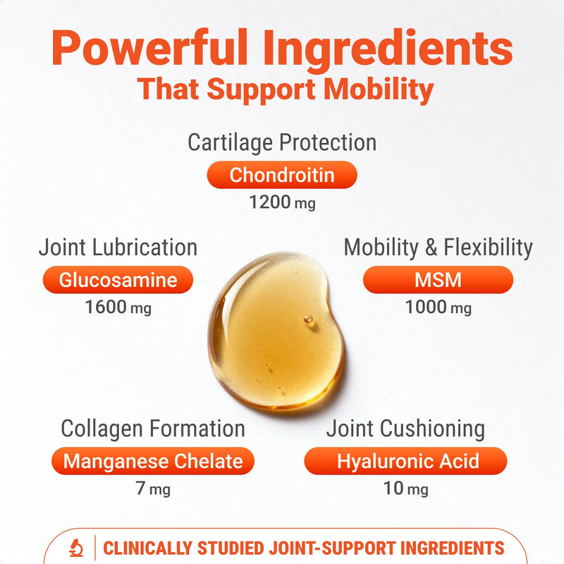 WuffWell Liquid Glucosamine for Dogs Hip & Joint Support with Chondroitin, MSM & Hyaluronic Acid, Dog Joint Supplement for Mobility & Cartilage Health, Easy Pump Dosage, All Breeds, Made in USA, 16oz