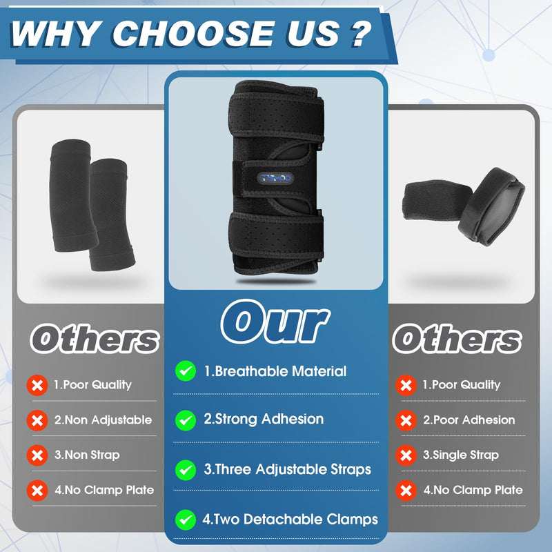Elbow Brace, Elbow Splint for Cubital Tunnel Brace for Sleeping-Immobilizer for Ulnar Nerve Brace Elbow Pain fit Men & Women Black One Size - BeesActive Australia