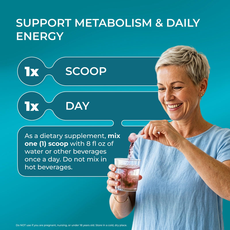 PUREHEALTH RESEARCH Metabolic Reds - Organic Superfood Powder Supplement | Fruit, Veggie, Adaptogenic, Probiotic Blends & More - For Metabolism & Energy Support - 4.13 Oz. - 30 Servings