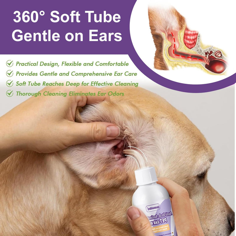 JoanofArc Ear Drops for Dogs, Ear Mite Treatment for Dogs and Cats, Treatment for Ear Infections & Dog Ear Cleaner for Itchy, Dog Ear Infection Treatment - Gentle, Fast-Acting Relief, 118ml