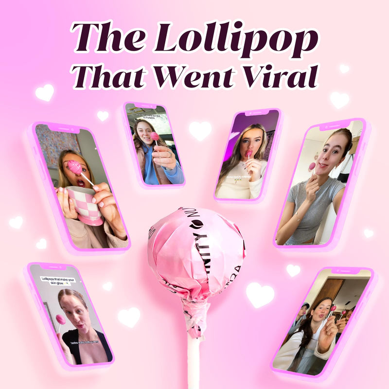 Divinity Nutra L-Glutathione Lollipops with Vitamin C - Dietary Supplement Lollipops for Skin & Immune Support，Strawberry Flavor Hard Candy,Gluten Free, Valentines Day Gifts for Her