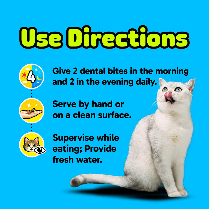 ARI'S PURRFECT Cat Dental Bites Soft Chews - Daily Dental Care for Healthy Teeth and Fresh Breath - Feline-First Formula Supports Oral Care with Two-Week Supply