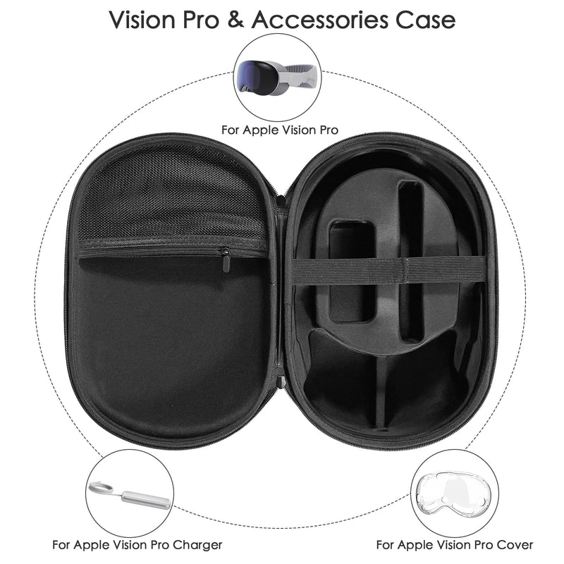 DDgro Apple Vision Pro Carrying Case - Ultimate Travel Solution for Your VR Headset (Grey) Grey - BeesActive Australia