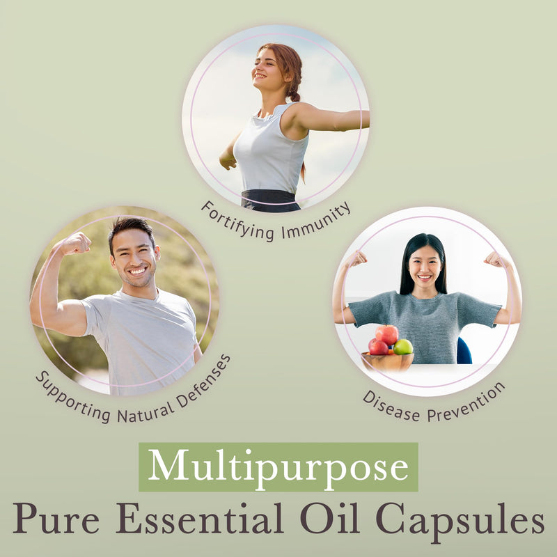 Pranarom Immune Support Pranacaps | Ginger and winter savory essential oil capsules to help maintain the body's natural defenses. Certified organic ingredients.