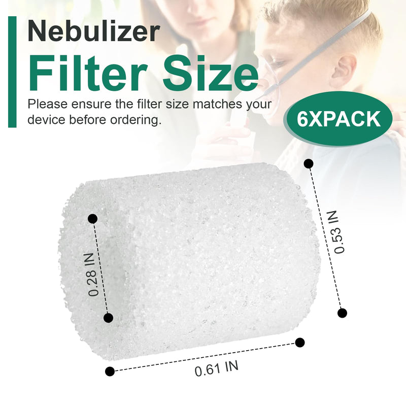 Nebulizer Filter Compatible with PARI Vios Nebulizer Compressors, Ultra II, Trek, Trek S, Nebulizer Compressor Air Filter (6 Pieces) - BeesActive Australia