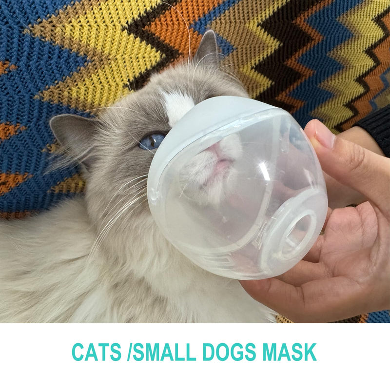 Cat Nebulizer Lying Cup and Cat Inhaler Mask, Pet Oxygen Mask for Cats, Puppies and Small Dogs (Nebulizer Device Not Included) S