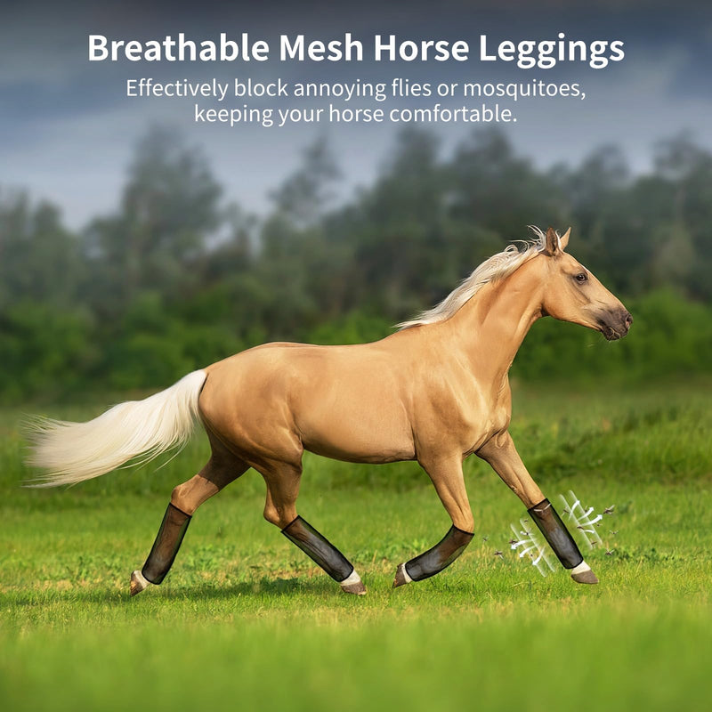 16 Pcs Fly Boots for Horses, Breathable Mesh Horse Leggings, Ventilated Horse Leg Wraps, Comfort Horse Leg Protectors, Horse Fitting Boots, Reduce Stomping and Stress - BeesActive Australia