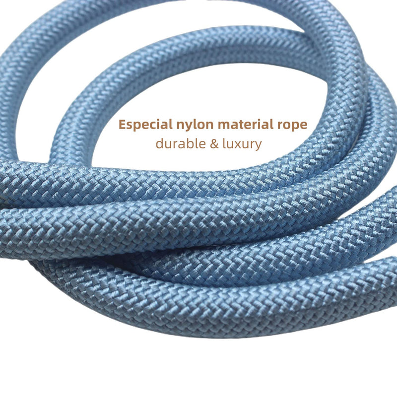8.5ft Multifunctional Hands Free Nylon Rope Waist Dog Leash, Adjustable Shoulder Crossbody Walking Lead 8.5ft x 10mm Light Grey
