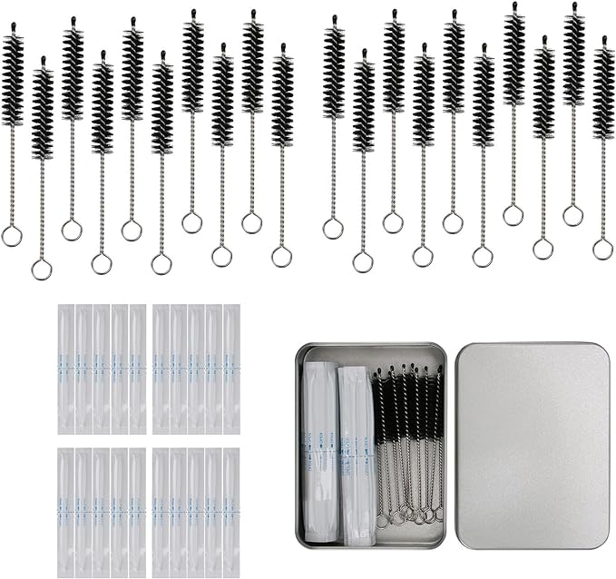 20 Pack Glow Cleaning Brushes | Compatible with Glo Hyper X2 and X2 Air | Includes 20 Cotton Swabs | Convenient Storage Case - BeesActive Australia