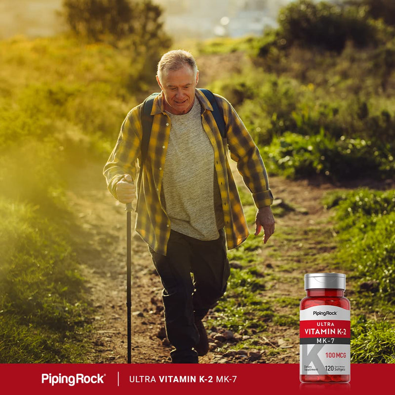 Piping Rock Vitamin K2 MK-7 | 100 mcg | 120 Softgels | Non-GMO, Gluten Free Supplement - BeesActive Australia