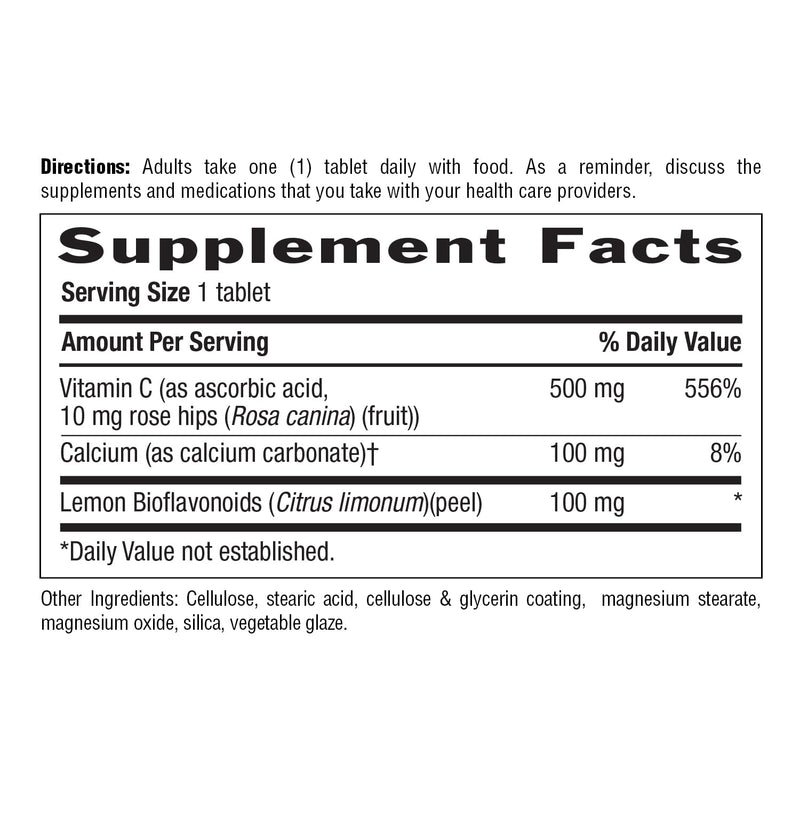 Country Life Vitamin C Buffered with Bioflavonoids, 500mg, 250 Tablets, Certified Gluten Free, Certified Vegan