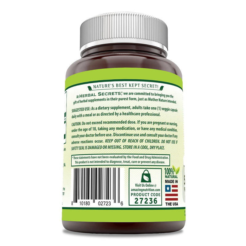 Herbal Secrets Quercetin 500 Mg Supplement | Non-GMO | Gluten-Free | Made in USA (1 Pack, 120 Count) 1 Count (Pack of 1)