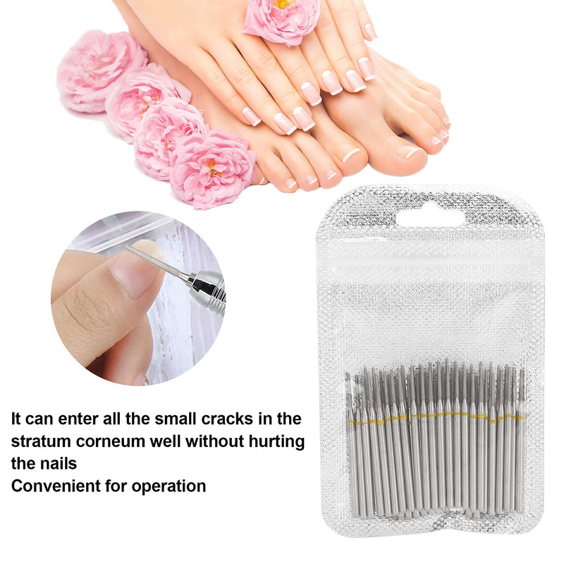 Nail Drill Bits Set, 50pcs Electric Nail Polishing Grinding Head Cuticle Acrylic Gel Nail File Bits Nail Art Tools Replacement Accessory for Manicure Pedicure Home Salon Use Cuticle Drill Bits - BeesActive Australia
