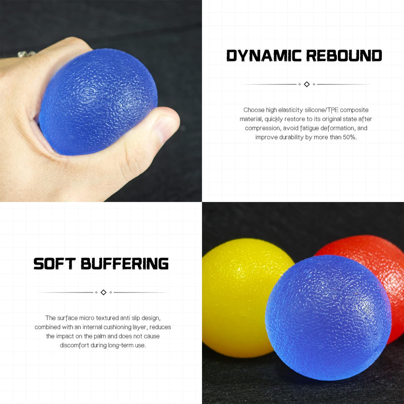 4 Pack Stress Balls for Adults,Squeeze Ball,Squeeze Balls for Hands Therapy,Hand Exercisers for Therapy,Hand Exercise Ball with Different Resistance Levels,Hands Squeezers for Arthritis,Wrist Rehab - BeesActive Australia