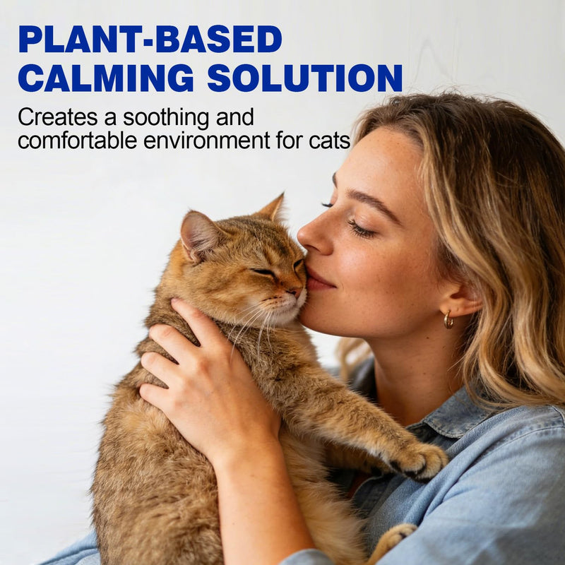 Cat Calming Pheromone Diffuser Patches (4-Bead), Portable Calming Support for Carrier,Car Travel,Vet Visits, Long-Lasting 48H Effect (10-Pack) Blue