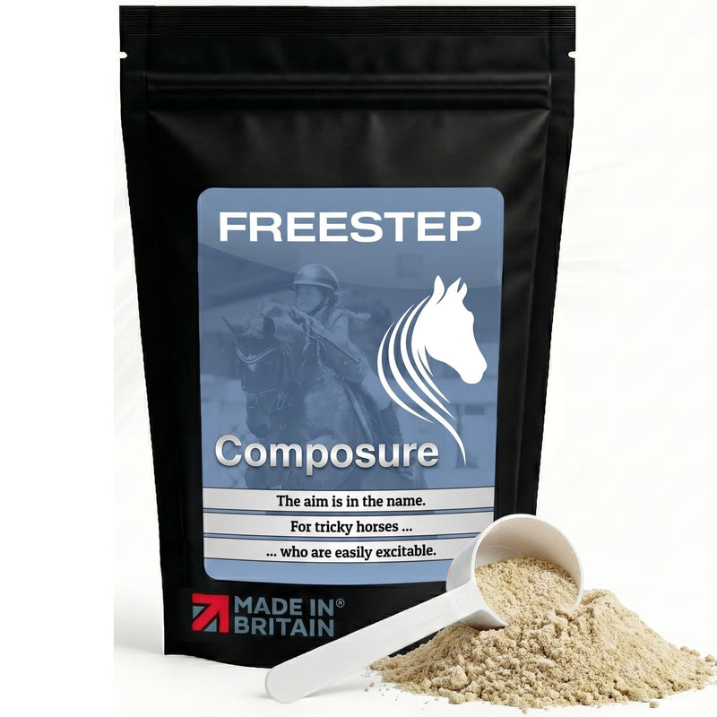 Composure | Horse Calming Supplement | Magnesium, Chamomile & Vitex (Chasteberry) Horse Calmer | Non-Sedative, Molasses-Free Magnesium Powder for Moody Mares & Hot Geldings 500g | 2 Month Supply
