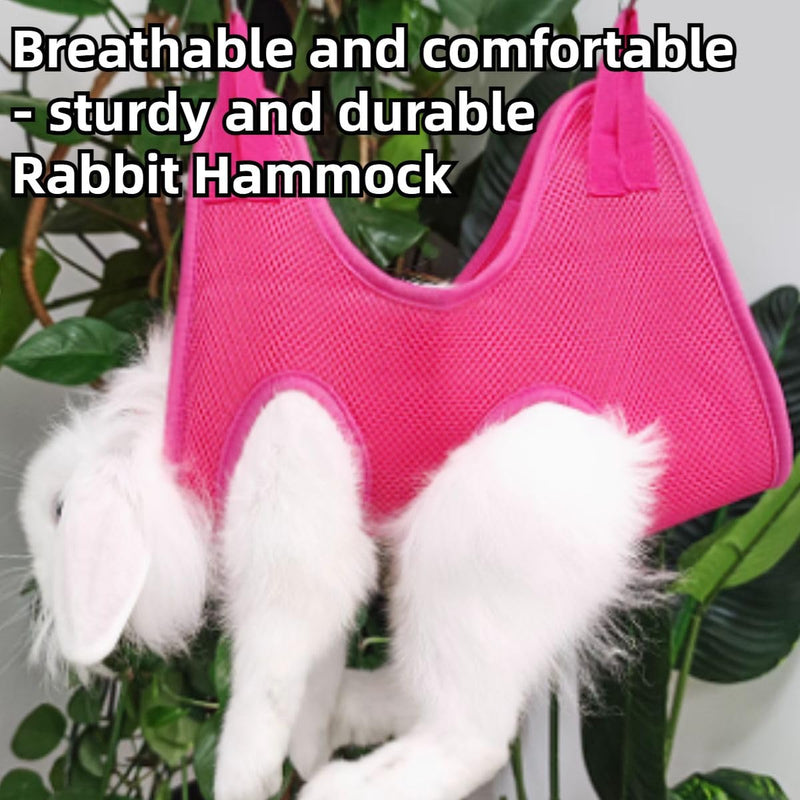 Rabbit Grooming Hammock with Safety Belt for Nail Clipping, Grooming, Bunny Bathing Bag for Nail Trimming, Cat Claw Care Bag, Small Animal Grooming Harness (Red,X-Small) Red X-Small - BeesActive Australia