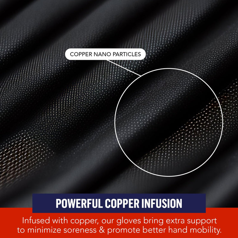 Dr. Arthritis Copper Arthritis Compression Gloves for Women and Men, Carpal Tunnel Gloves, Hand Brace for Arthritis Pain Black (Open Finger) XX-Large