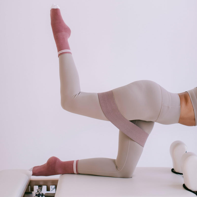 Fabric Booty Band Set for Pilates and Other Workouts- 3 Levels of Resistance 100% Latex Free Beige