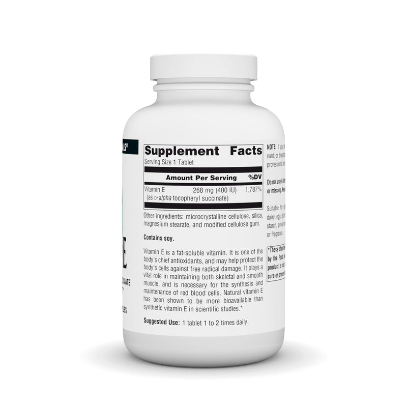 Source Naturals Vitamin E, 400 iu Fat-Soluble Antioxidant - 250 Tablets 250 Count (Pack of 1)