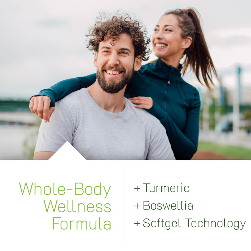 Irwin Naturals Whole-Body Turmeric Curcumin Wellness Formula (2 Pack) | Mobility & Joint Support | Curcumin C3 Complex + Boswellia | Enhanced absorption with BioPerine | 2 X 60 Liquid Soft-Gels 60 Count (Pack of 2)