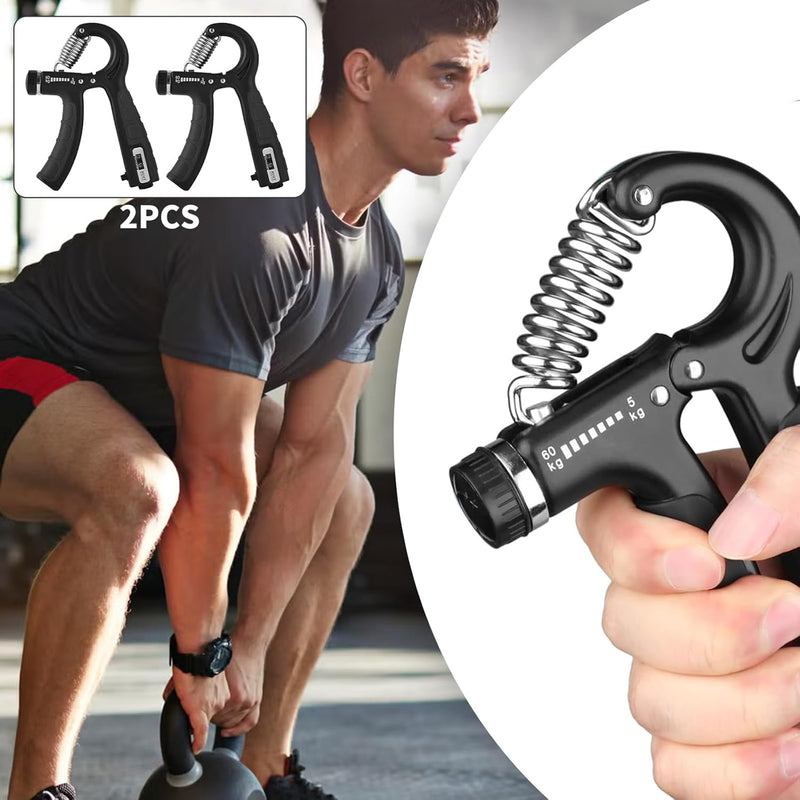 KDG Hand Grip Strengthener 2 Pack Adjustable Resistance 10-130 lbs Forearm Exerciser，Grip Strength Trainer for Muscle Building and Injury Recovery for Athletes - BeesActive Australia