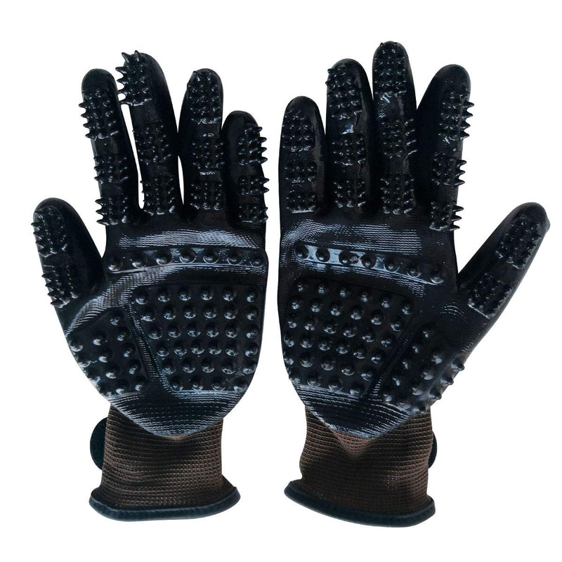 Animalon rubber grooming glove (double pack) | innovative and practical fur changing aid for horses and dogs | Rubber grooming glove for horses especially during coat change (L) L - BeesActive Australia
