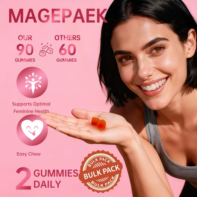 Vital Natural Feminine Balance Gummies, pH Balance & Intimate Health Support, Hawaiian Pineapple Flavor, 90 Count 45 Servings, Vegan Probiotic Supplement for Women, Immune Defense 1 Count (Pack of 90)