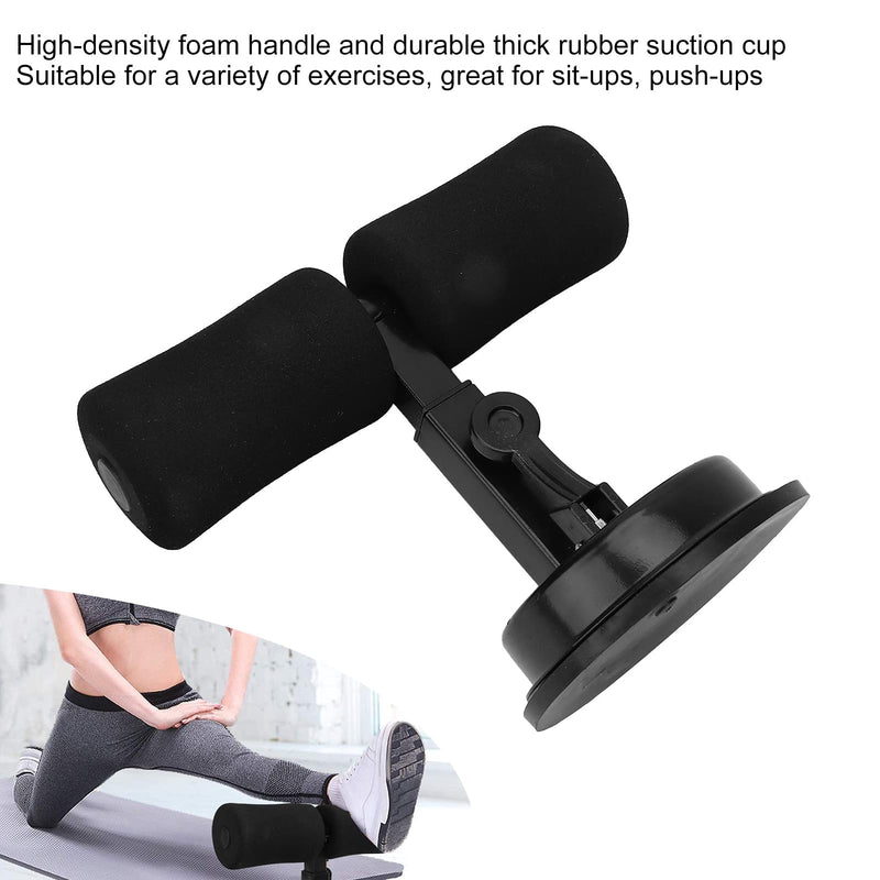 Sit Up Bar for Floor, Abdominal Muscle Exercise, Portable Sit Up Tool Exercise Equipment Assistant Device with Self Priming Suction Cup,Body Shaping (Black) Black
