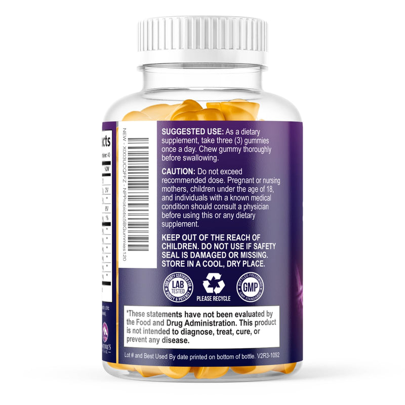 Probiotic Gummies - 6 Premium Probiotic Strains - Daily Gut Health Pro Biotic Gummy Supplement for Women, Men & Teens, Natural Digestive Health Support, “Good” Gut & Immune Support - 120 Gummies 120 Count (Pack of 1)