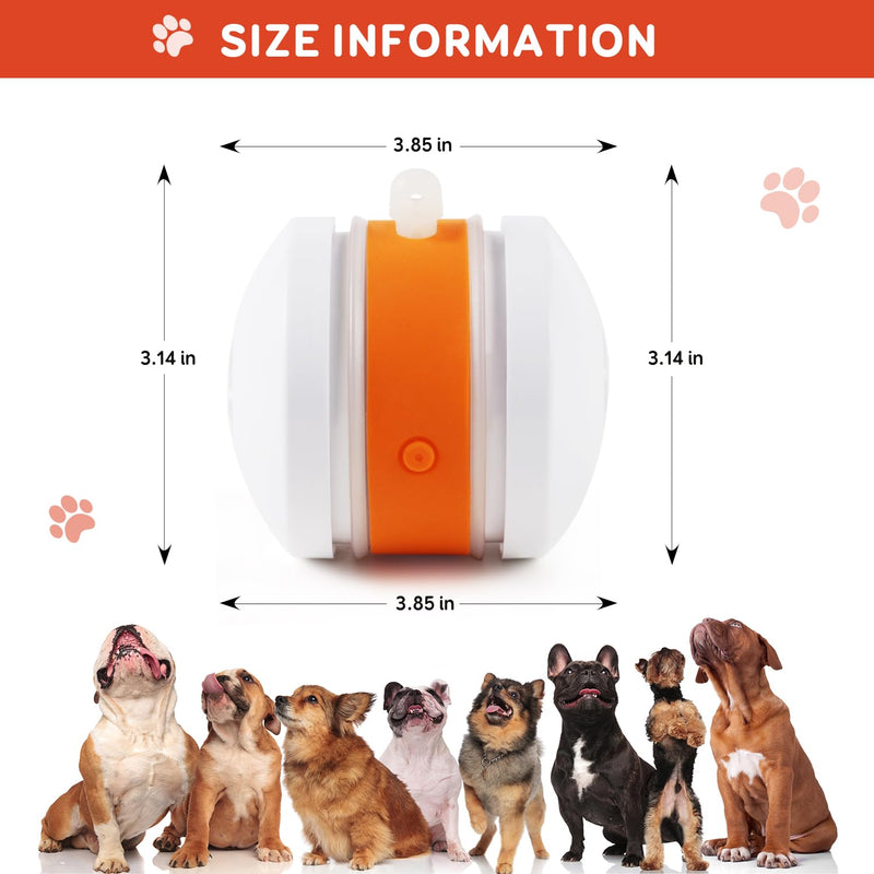 Interactive Dog Ball, Random Path Electric Automatic Moving and Rolling Dog Toy with Rope for Small Medium Large Dogs, Motion-Activated Dog Stimulation Toy for Boredom Relief (Orange-Red) Orange-Red - BeesActive Australia