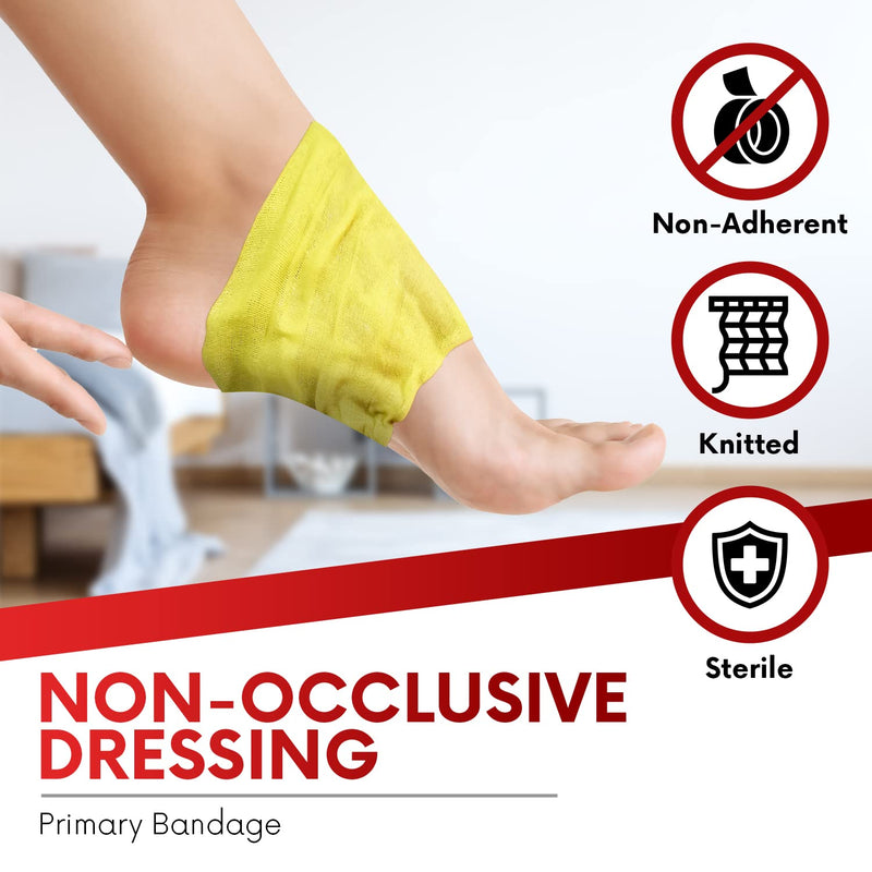 HEALQU Medical Xeroform Petrolatum Dressing - Non-Adherent Gauze Pad for Low Exudating Wounds - Soft Mesh Gauze Patch Sterile for Wound Care Lacerations, Burns & Skin Grafts (5"x9" (50 Pack)) 5"x9" (50 Pack)
