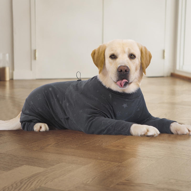 Dog Coats Autumn Winter Jumpsuit for Large Medium Dogs, Warmer Recovery Suit Polar Fleece Dog Bodysuit Lightweight Pajamas Pullover Stretchy Onesie Four-Legged Cold Weather Clothes(3XL, Grey) 3X-Large - BeesActive Australia