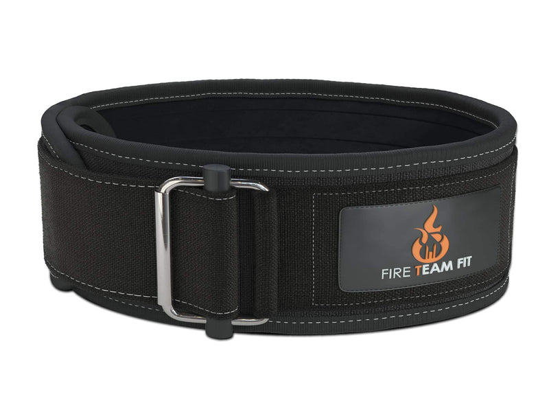 4 Inch Weight Lifting Belt for Men and Women, Back Support for Powerlifting, Squats, Deadlifts, Onlyming Weightlifting & Cross Training Workout Black 26“-31“ Around Navel, Small - BeesActive Australia
