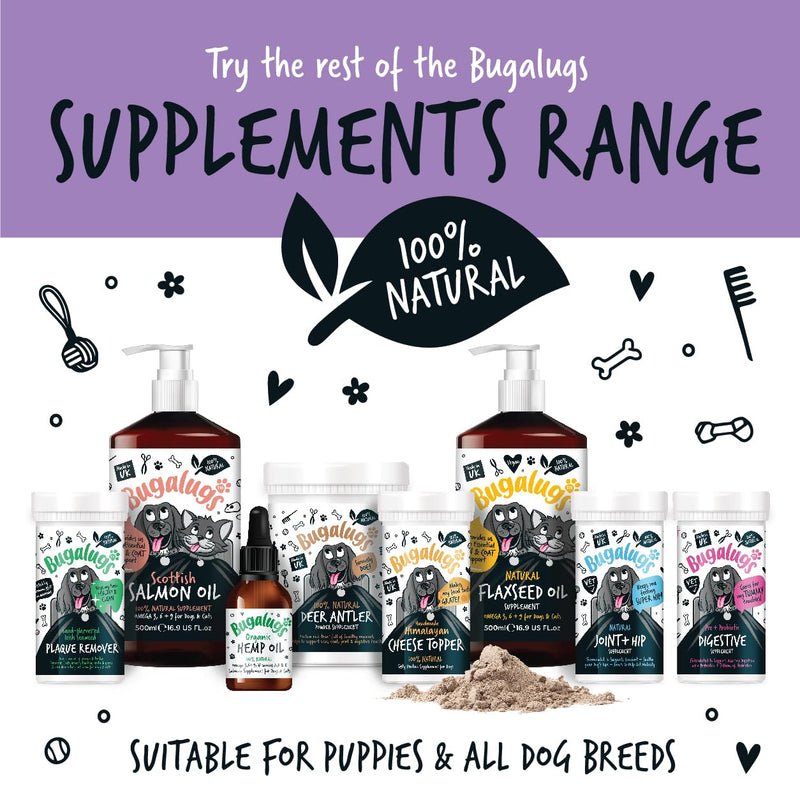 BUGALUGS Dog Calming Products - Perfect Remedy for Dog Anxiety relied - Easy to Use Powder, No Tablets, Spray or Plug in Needed - Suitable for All Breeds (80g) 80g