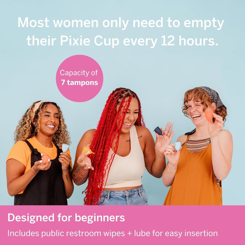 The Pixie Cup - Soft, Safe, Reusable Menstrual Cup ‚Äì 100% Medical-Grade Silicone Period Cup - Buy One We Give One (XL) Plum Extra Large - BeesActive Australia