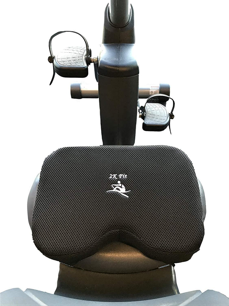 Rowing Machine Seat Cushion (Model 2) for The Concept 2 Rowing Machine with Custom Memory Foam, Washable Cover, and Straps- Concept 2 Rower, Recumbent Stationary Bike, WatterRower Seat Pad