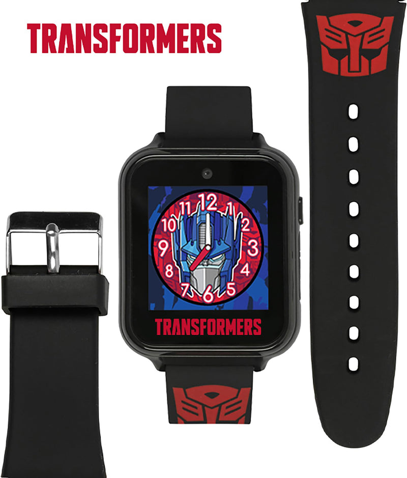 Transformers Kids Smart Watch with Selfie Camera, 10 Changeable Watch Faces, Pedometer, Playable Games, and More - Fun and Functional Wearable Tech for Boys and Girls