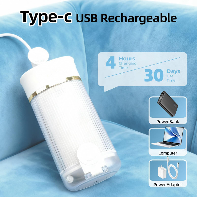 Portable Water Flosser Travel: Mini Cordless Oral Irrigator with Telescopic 180ML Tank 3 Mode 5 Nozzles, IPX7 Waterproof Teeth Cleaner for Braces, Orthodontic, Sensitive Gums Home