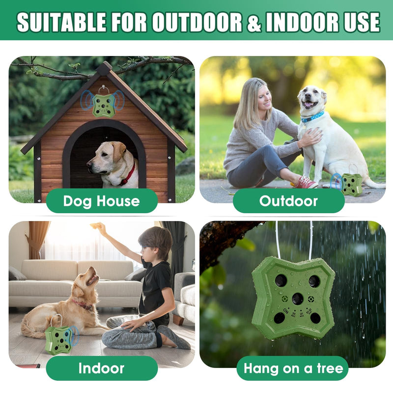 Anti Barking Device for Dogs: Ultrasonic Dog Bark Deterrent Devices with 3 Training Modes 50 FT | Dog Barking Silencer Bark Box for Indoor Outdoor | Stop Barking Control Device for Dogs (Green)